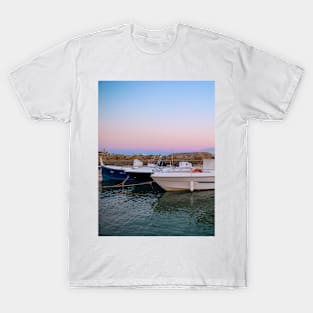 Seaport Sunset Summer Boats Sailing T-Shirt